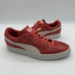 Puma 355462-60 Womens 8.5 Shoes Spiced Coral Pink Suede Classic Low Sneakers